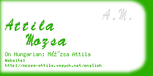 attila mozsa business card